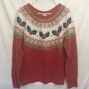 Holiday Time Christmas Sweater Fair Isle Pattern